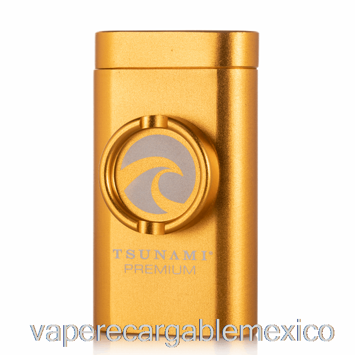 Vaporizador Recargable Tsunami Dugout Y Molinillo Dorado
